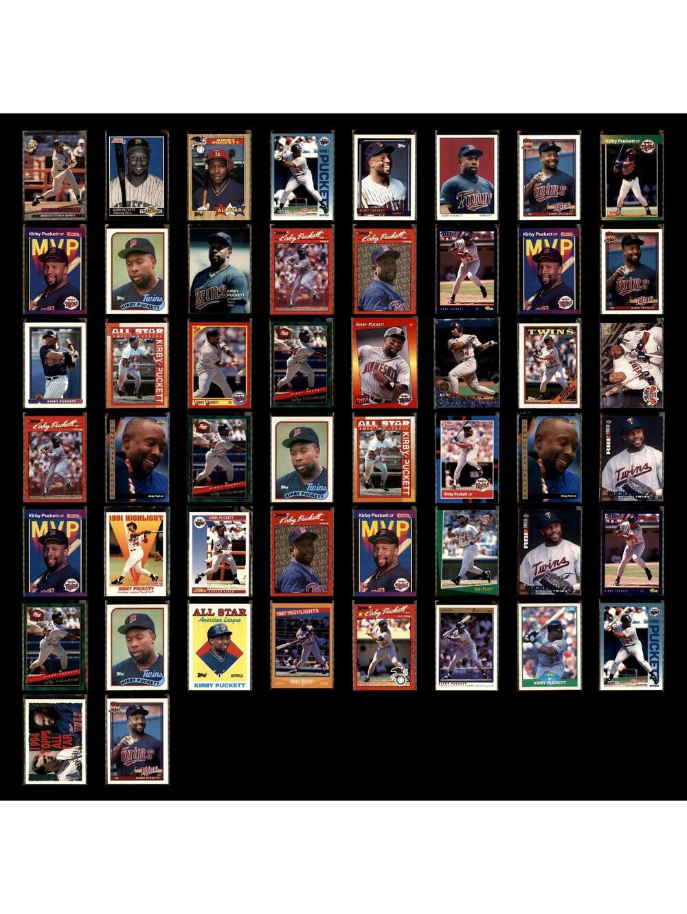 Kirby Puckett Lot 50 Baseball Cards 1992 Ultra Minnesota Twins Set Collection NM